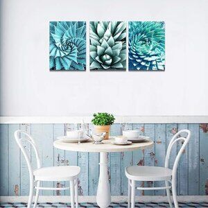 3-Piece Natural Scenery Canvas Wall Art, Succulent/Cactus